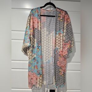 🌸 Floral Patchwork Kimono – One Size